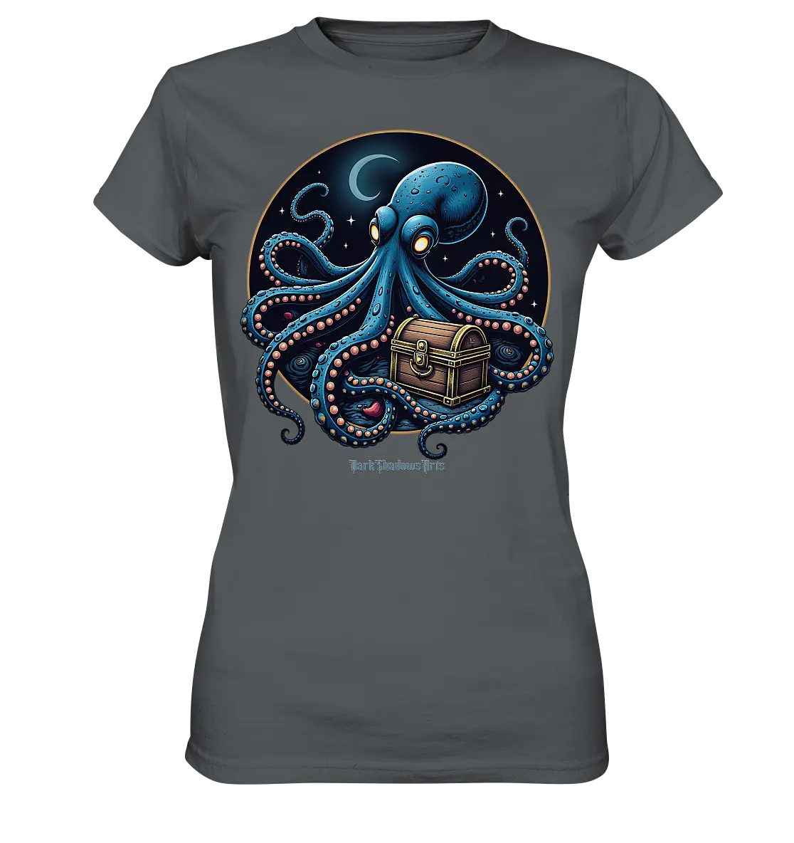 Majestätischer Tintenfisch – Hüter der Schatzkiste - Ladies Premium Shirt Bright Lights Arts