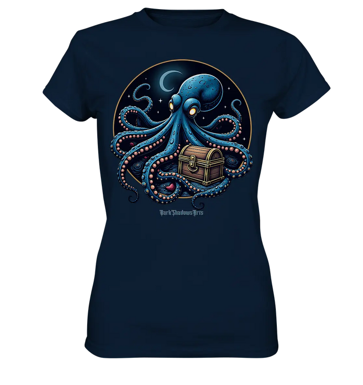 Majestätischer Tintenfisch – Hüter der Schatzkiste - Ladies Premium Shirt Bright Lights Arts