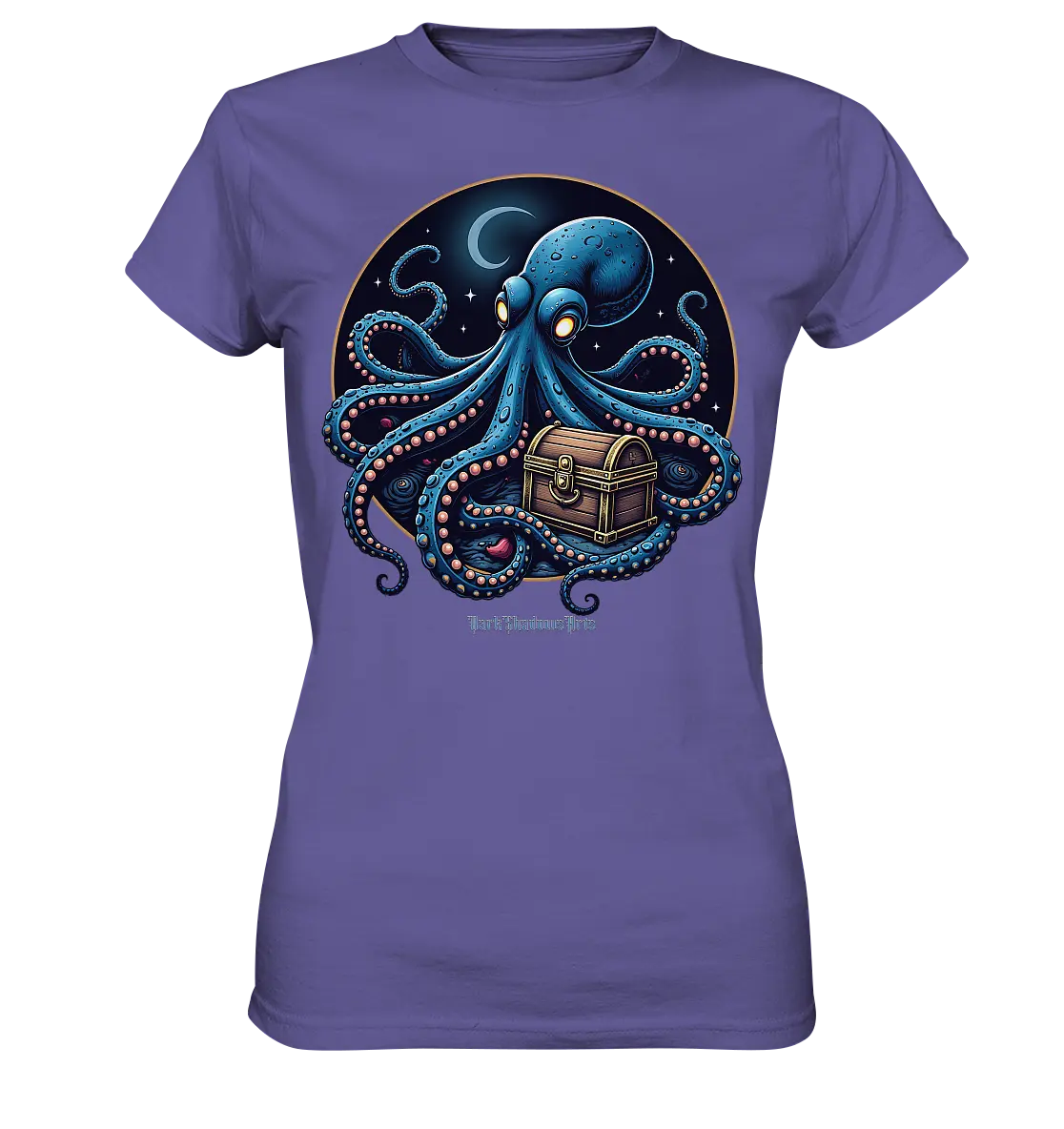 Majestätischer Tintenfisch – Hüter der Schatzkiste - Ladies Premium Shirt Bright Lights Arts