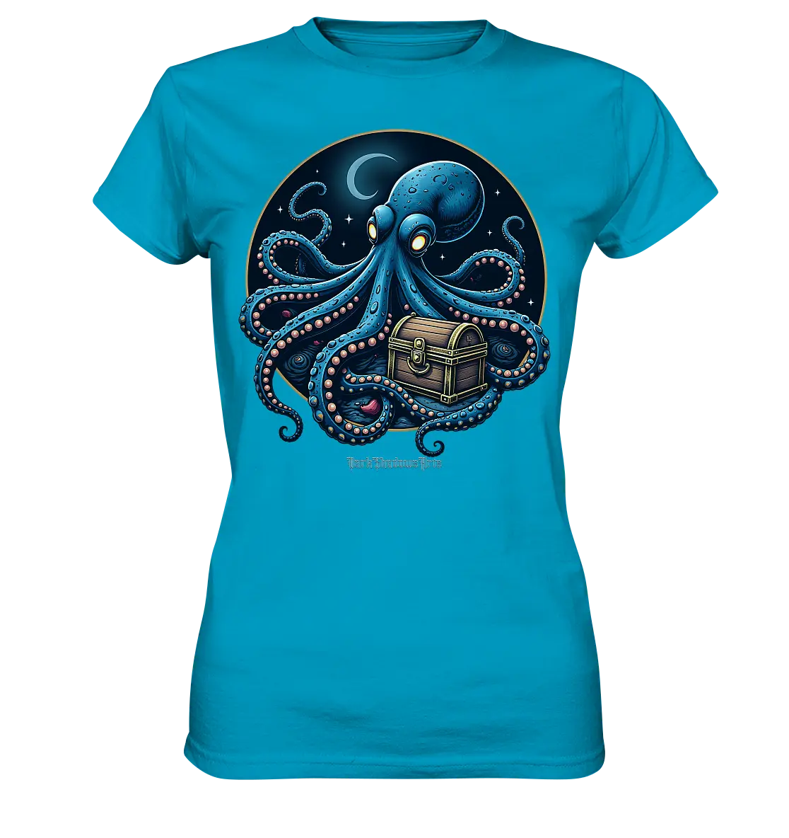Majestätischer Tintenfisch – Hüter der Schatzkiste - Ladies Premium Shirt Bright Lights Arts