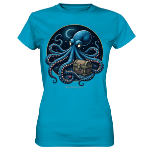Majestätischer Tintenfisch – Hüter der Schatzkiste - Ladies Premium Shirt Bright Lights Arts
