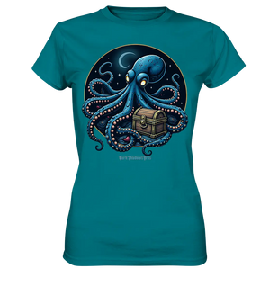 Majestätischer Tintenfisch – Hüter der Schatzkiste - Ladies Premium Shirt Bright Lights Arts