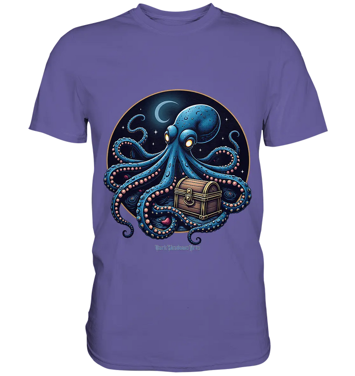 Majestätischer Tintenfisch – Hüter der Schatzkiste - Premium Shirt Bright Lights Arts