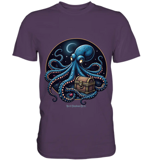 Majestätischer Tintenfisch – Hüter der Schatzkiste - Premium Shirt Bright Lights Arts