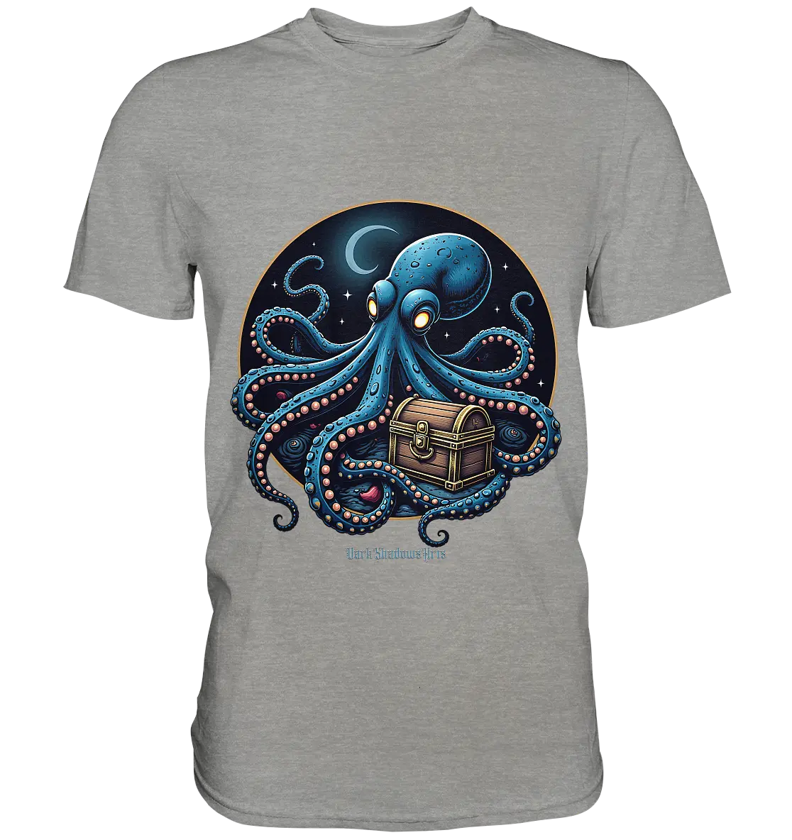 Majestätischer Tintenfisch – Hüter der Schatzkiste - Premium Shirt Bright Lights Arts