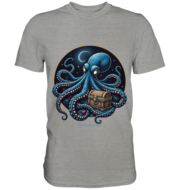 Majestätischer Tintenfisch – Hüter der Schatzkiste - Premium Shirt Bright Lights Arts
