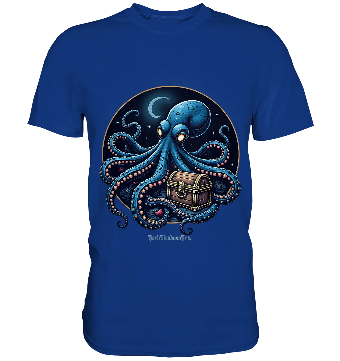 Majestätischer Tintenfisch – Hüter der Schatzkiste - Premium Shirt Bright Lights Arts