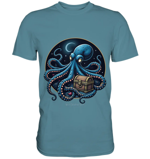 Majestätischer Tintenfisch – Hüter der Schatzkiste - Premium Shirt Bright Lights Arts