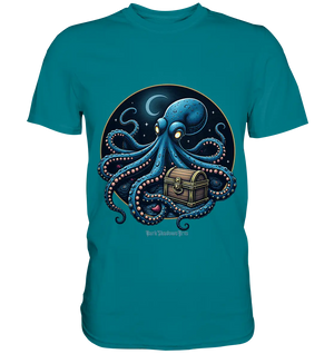 Majestätischer Tintenfisch – Hüter der Schatzkiste - Premium Shirt Bright Lights Arts