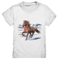 Majestätisches Isländisches Pferd im Winter - Kids Premium Shirt Bright Lights Arts