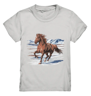 Majestätisches Isländisches Pferd im Winter - Kids Premium Shirt Bright Lights Arts