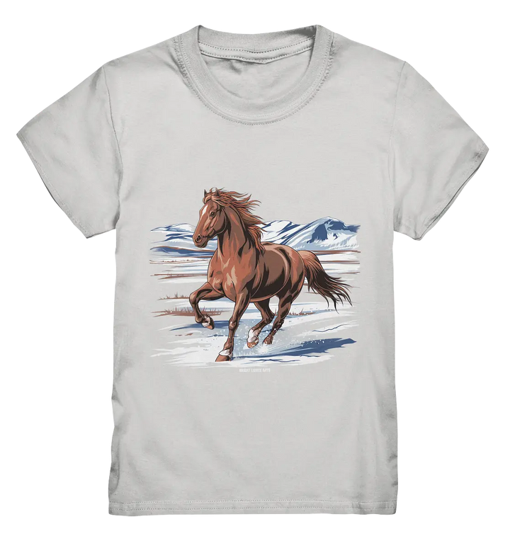 Majestätisches Isländisches Pferd im Winter - Kids Premium Shirt Bright Lights Arts