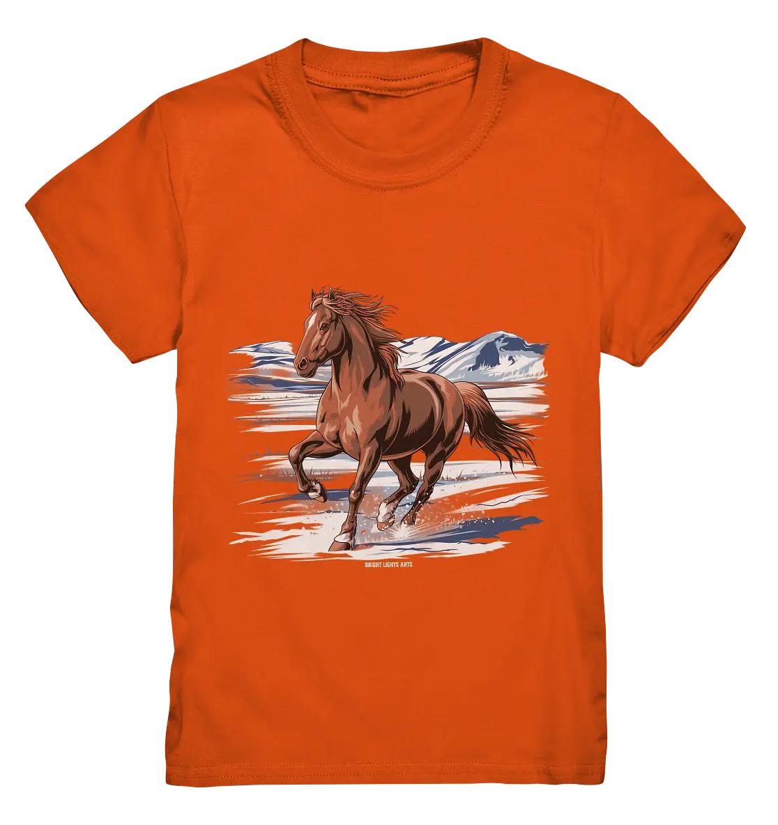 Majestätisches Isländisches Pferd im Winter - Kids Premium Shirt Bright Lights Arts