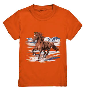 Majestätisches Isländisches Pferd im Winter - Kids Premium Shirt Bright Lights Arts