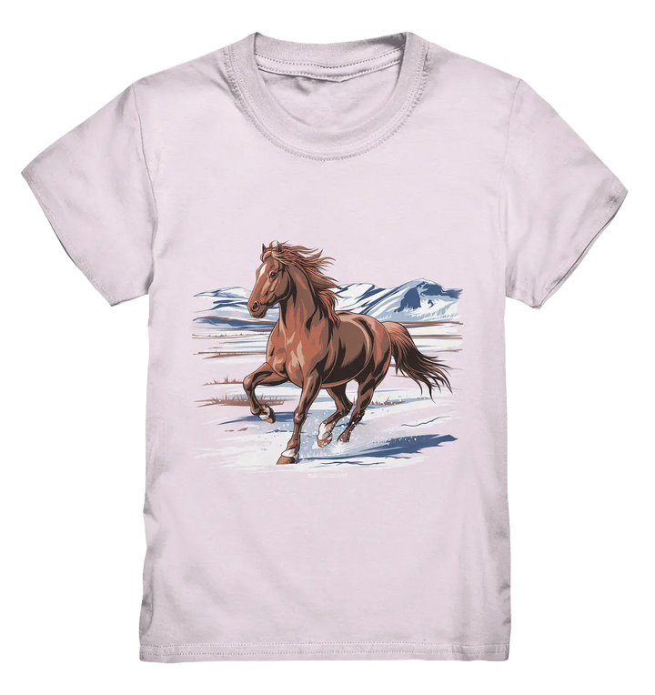 Majestätisches Isländisches Pferd im Winter - Kids Premium Shirt Bright Lights Arts