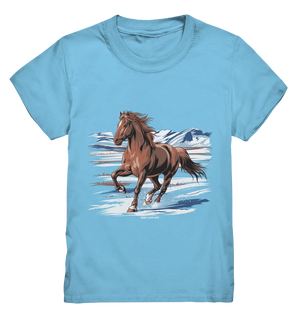 Majestätisches Isländisches Pferd im Winter - Kids Premium Shirt Bright Lights Arts