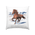 Majestätisches Isländisches Pferd im Winter - Kissen 40x40cm Bright Lights Arts