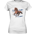 Majestätisches Isländisches Pferd im Winter - Ladies Premium Shirt Bright Lights Arts