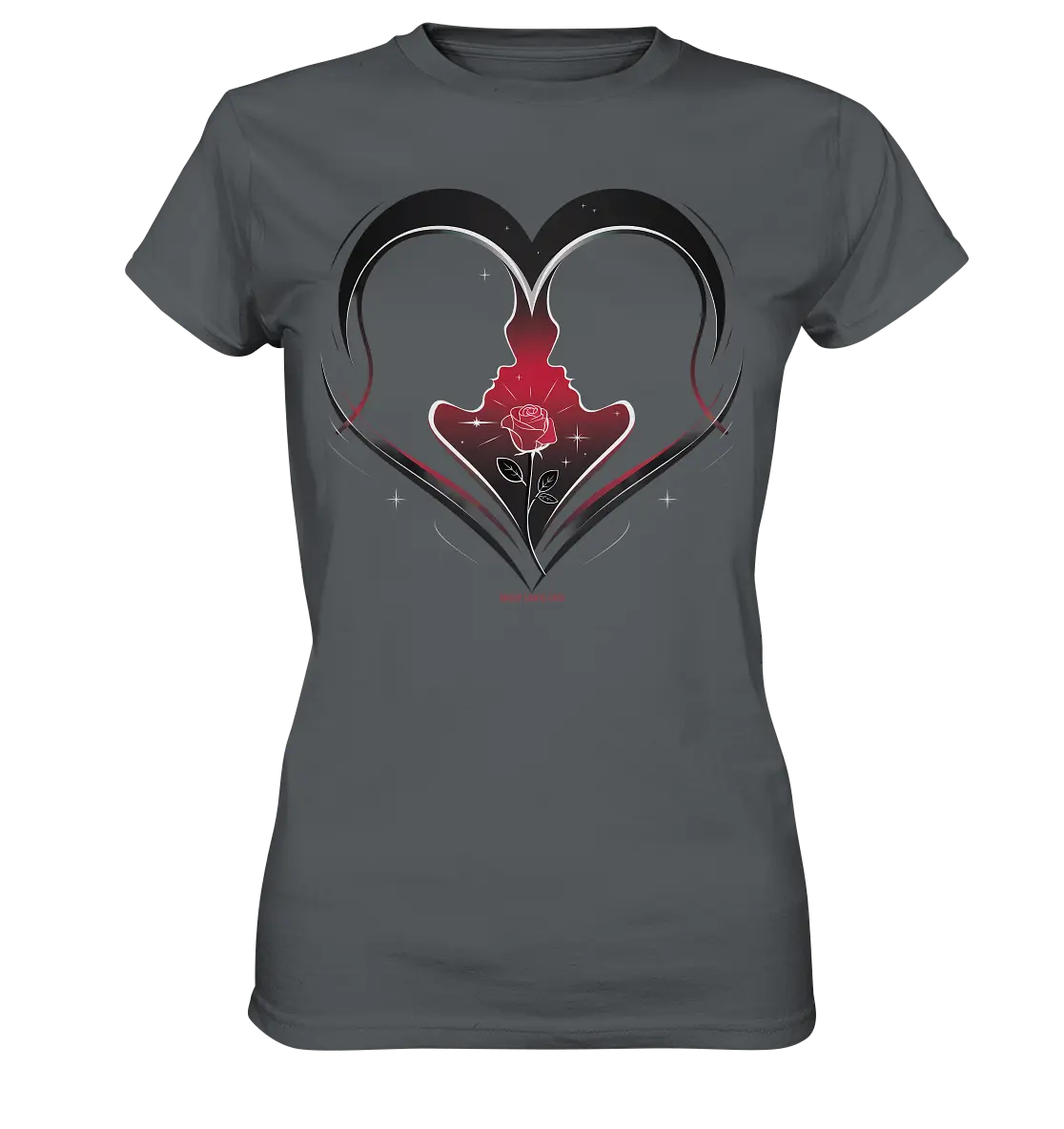 Männerliebe: Zarte Verbundenheit in Schwarz - Ladies Premium Shirt Bright Lights Arts