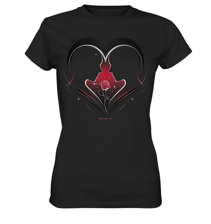 Männerliebe: Zarte Verbundenheit in Schwarz - Ladies Premium Shirt Bright Lights Arts