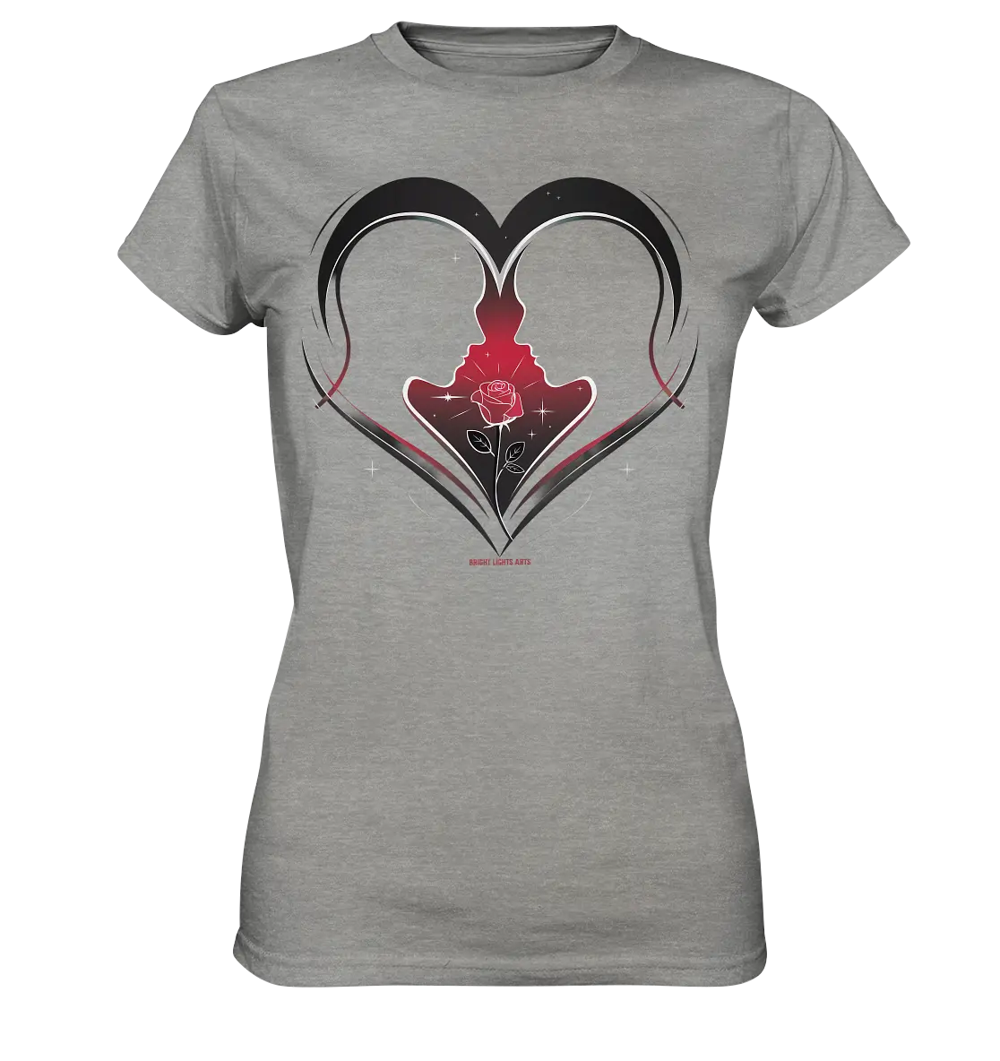Männerliebe: Zarte Verbundenheit in Schwarz - Ladies Premium Shirt Bright Lights Arts