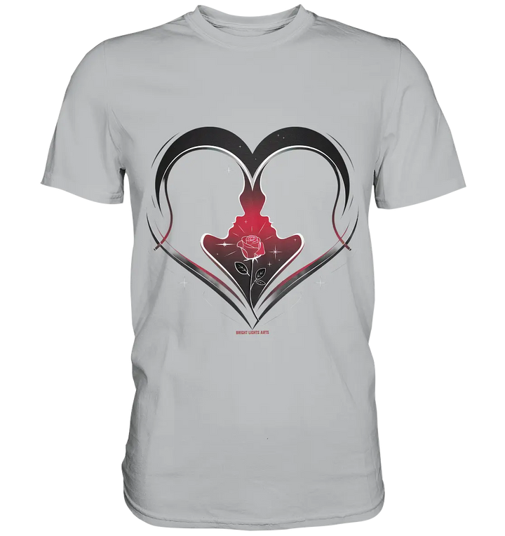 Männerliebe: Zarte Verbundenheit in Schwarz - Premium Shirt Bright Lights Arts