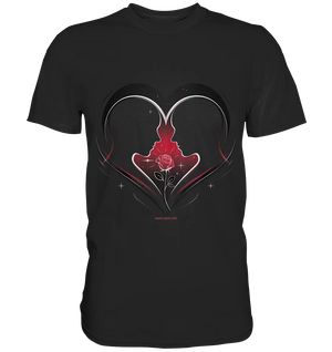 Männerliebe: Zarte Verbundenheit in Schwarz - Premium Shirt Bright Lights Arts