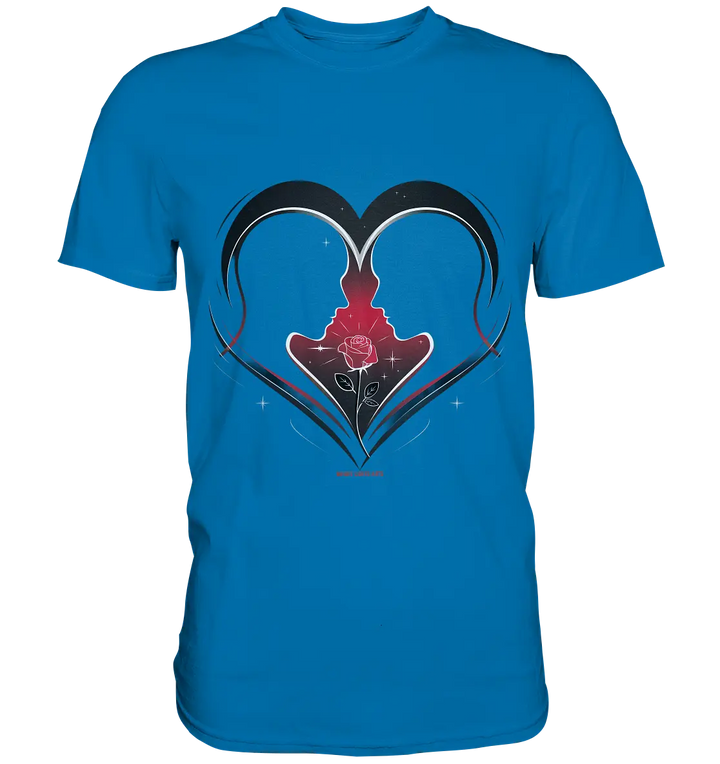 Männerliebe: Zarte Verbundenheit in Schwarz - Premium Shirt Bright Lights Arts