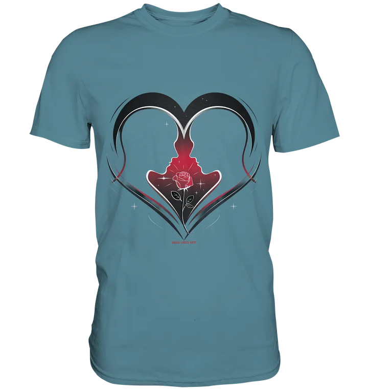 Männerliebe: Zarte Verbundenheit in Schwarz - Premium Shirt Bright Lights Arts