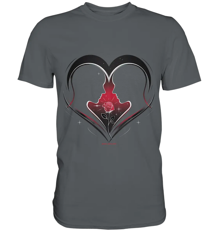 Männerliebe: Zarte Verbundenheit in Schwarz - Premium Shirt Bright Lights Arts