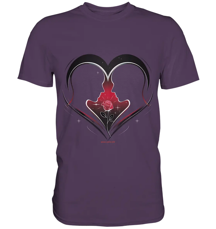 Männerliebe: Zarte Verbundenheit in Schwarz - Premium Shirt Bright Lights Arts