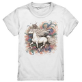 Märchenhaftes weißes Pferd mit Krone - Kids Premium Shirt Bright Lights Arts