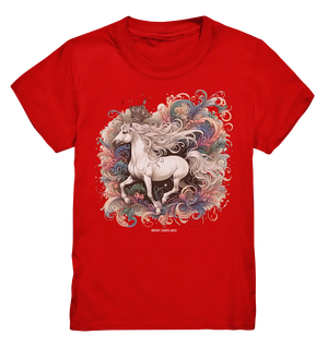 Märchenhaftes weißes Pferd mit Krone - Kids Premium Shirt Bright Lights Arts