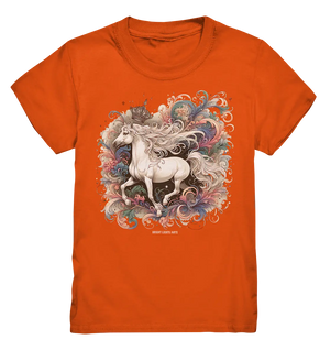 Märchenhaftes weißes Pferd mit Krone - Kids Premium Shirt Bright Lights Arts