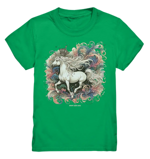 Märchenhaftes weißes Pferd mit Krone - Kids Premium Shirt Bright Lights Arts