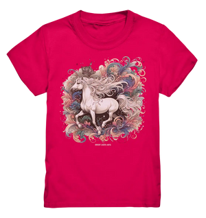Märchenhaftes weißes Pferd mit Krone - Kids Premium Shirt Bright Lights Arts