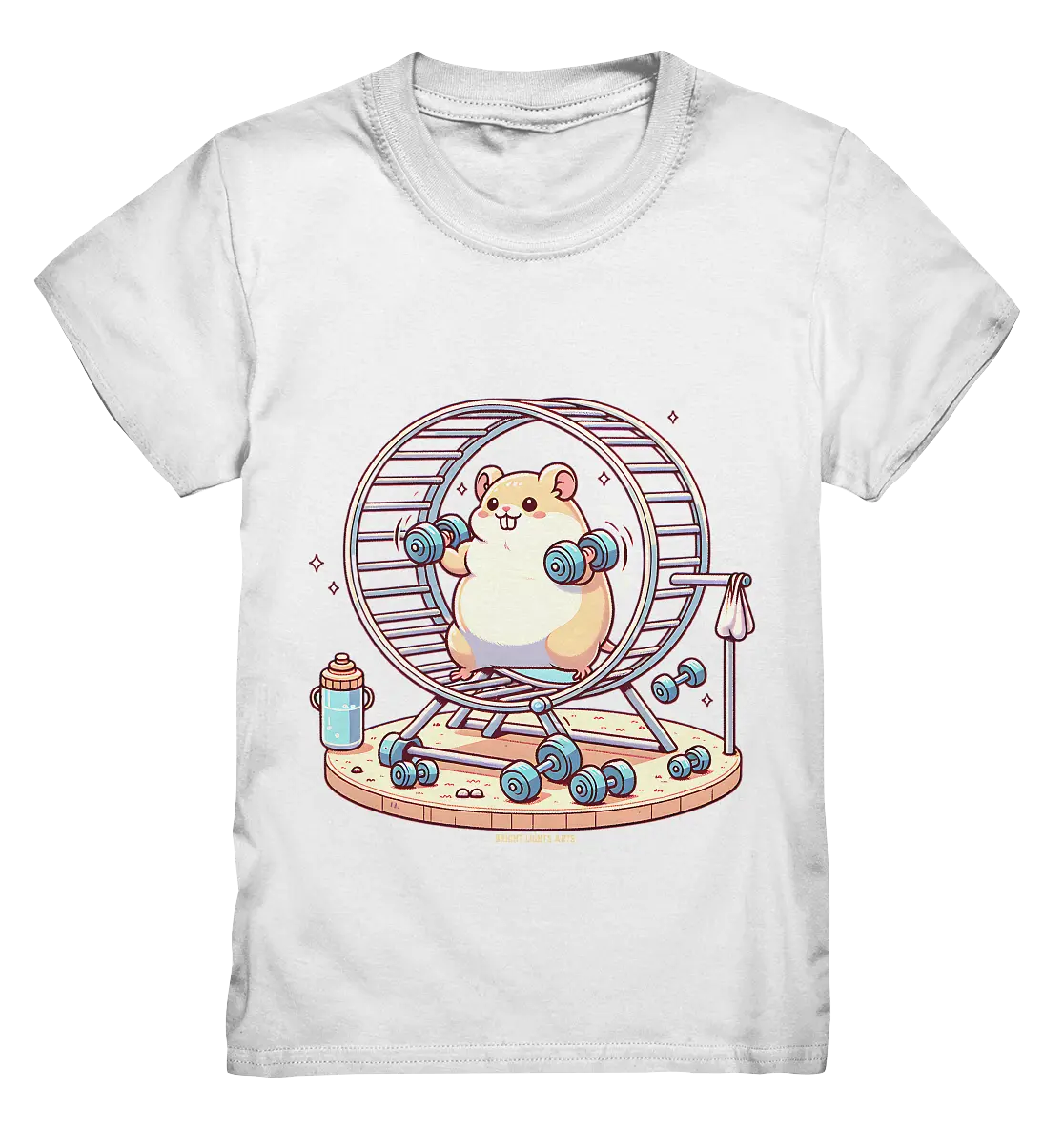 Meerschweinchen im Fitness-Laufrad - Kids Premium Shirt Bright Lights Arts