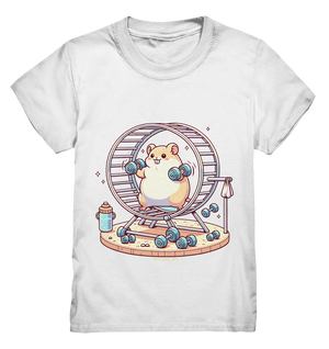 Meerschweinchen im Fitness-Laufrad - Kids Premium Shirt Bright Lights Arts