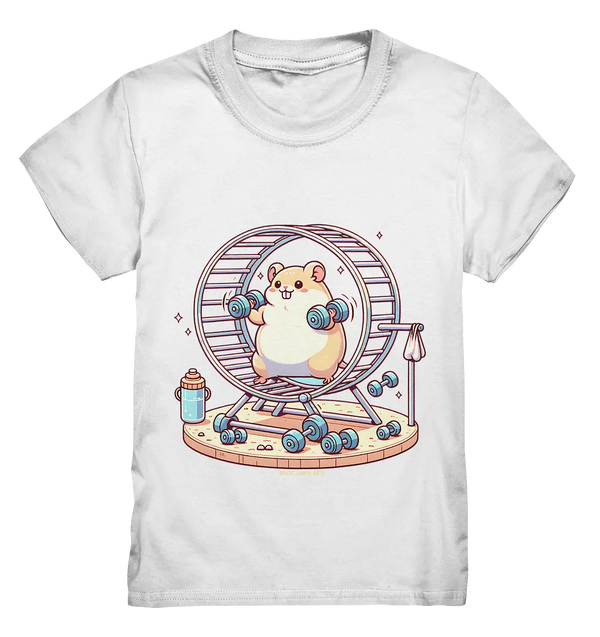 Meerschweinchen im Fitness-Laufrad - Kids Premium Shirt Bright Lights Arts