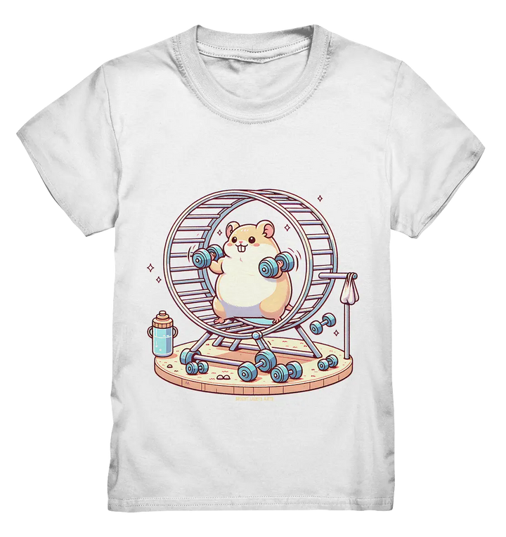 Meerschweinchen im Fitness-Laufrad - Kids Premium Shirt Bright Lights Arts