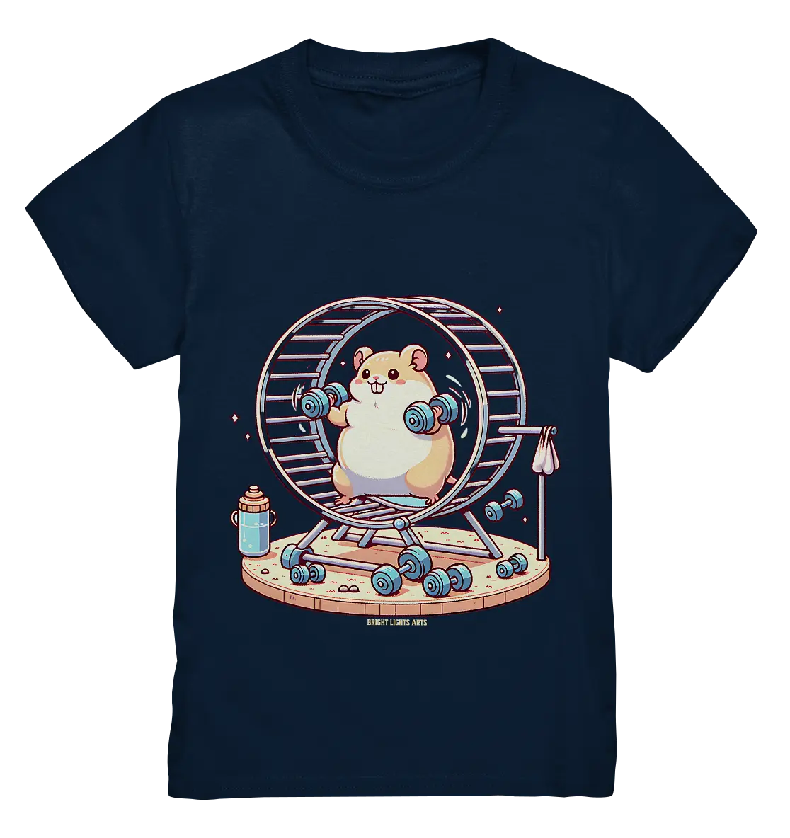 Meerschweinchen im Fitness-Laufrad - Kids Premium Shirt Bright Lights Arts