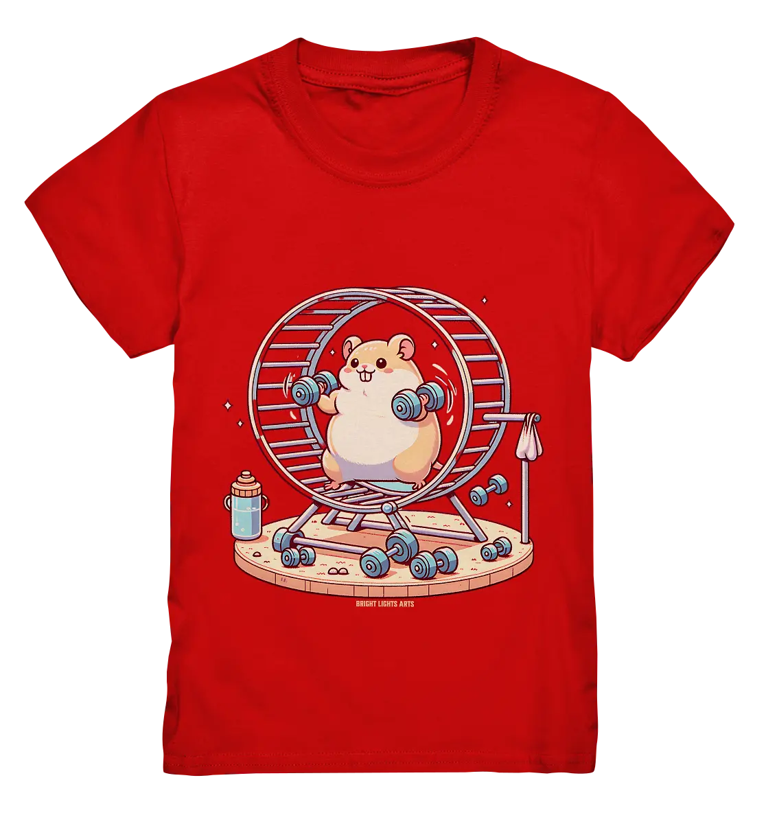Meerschweinchen im Fitness-Laufrad - Kids Premium Shirt Bright Lights Arts