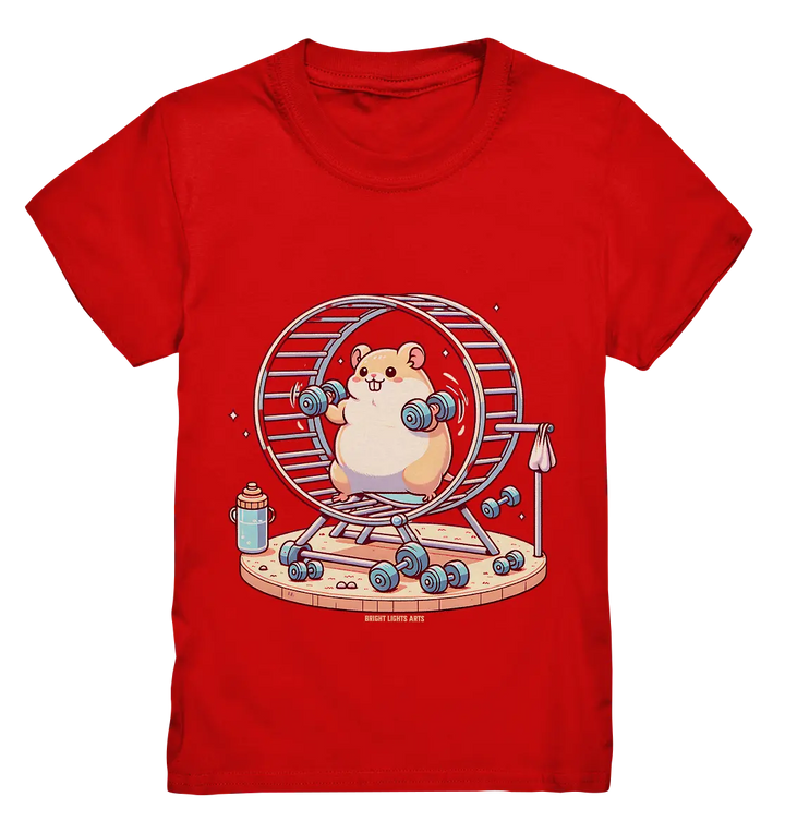 Meerschweinchen im Fitness-Laufrad - Kids Premium Shirt Bright Lights Arts