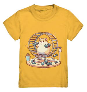 Meerschweinchen im Fitness-Laufrad - Kids Premium Shirt Bright Lights Arts