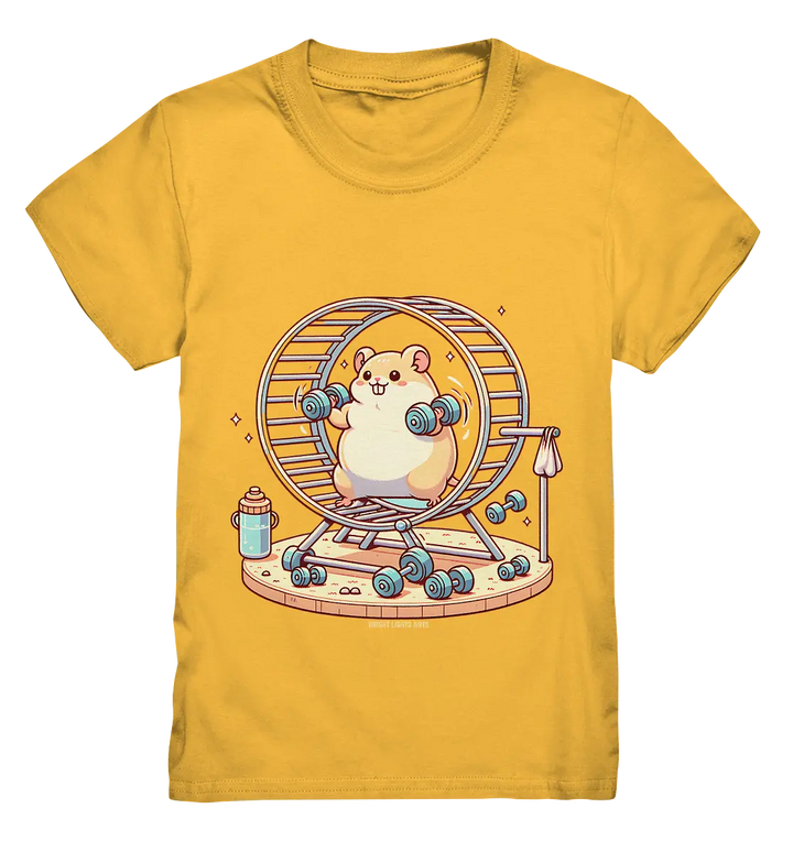 Meerschweinchen im Fitness-Laufrad - Kids Premium Shirt Bright Lights Arts