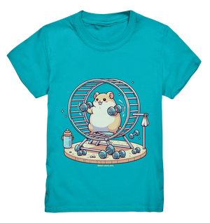 Meerschweinchen im Fitness-Laufrad - Kids Premium Shirt Bright Lights Arts