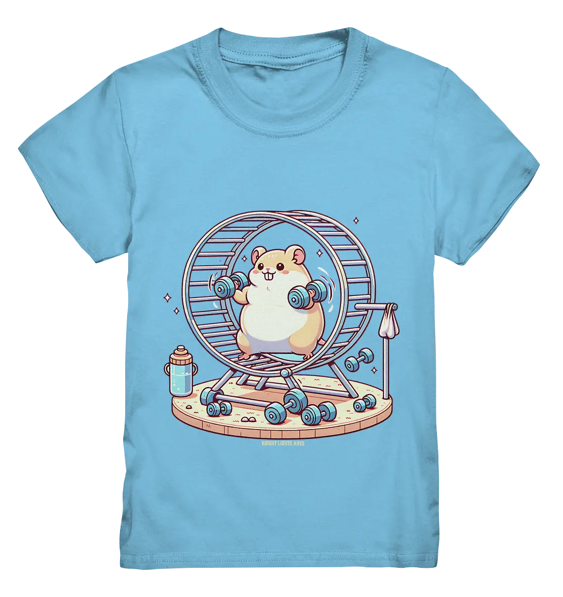 Meerschweinchen im Fitness-Laufrad - Kids Premium Shirt Bright Lights Arts