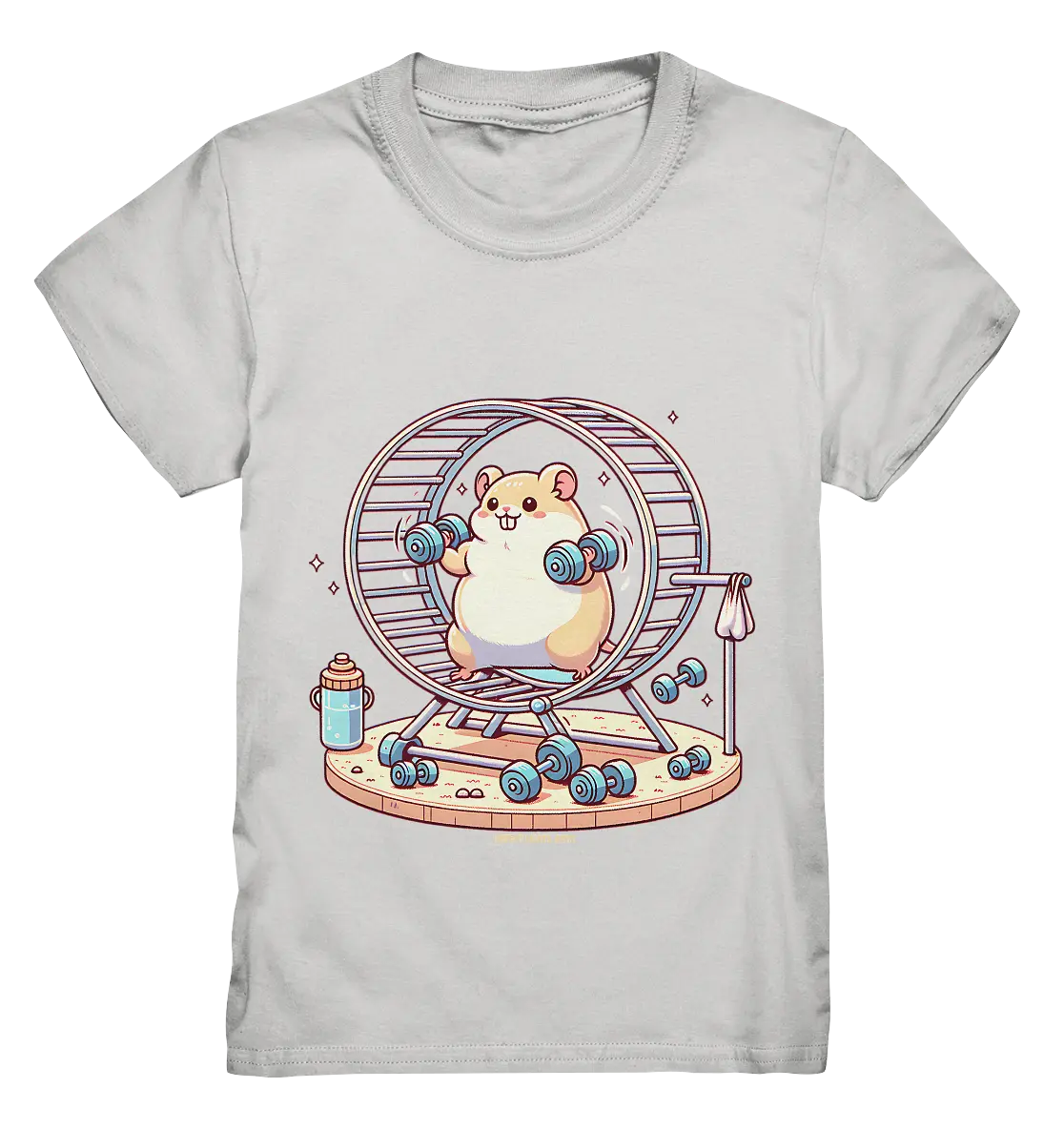 Meerschweinchen im Fitness-Laufrad - Kids Premium Shirt Bright Lights Arts