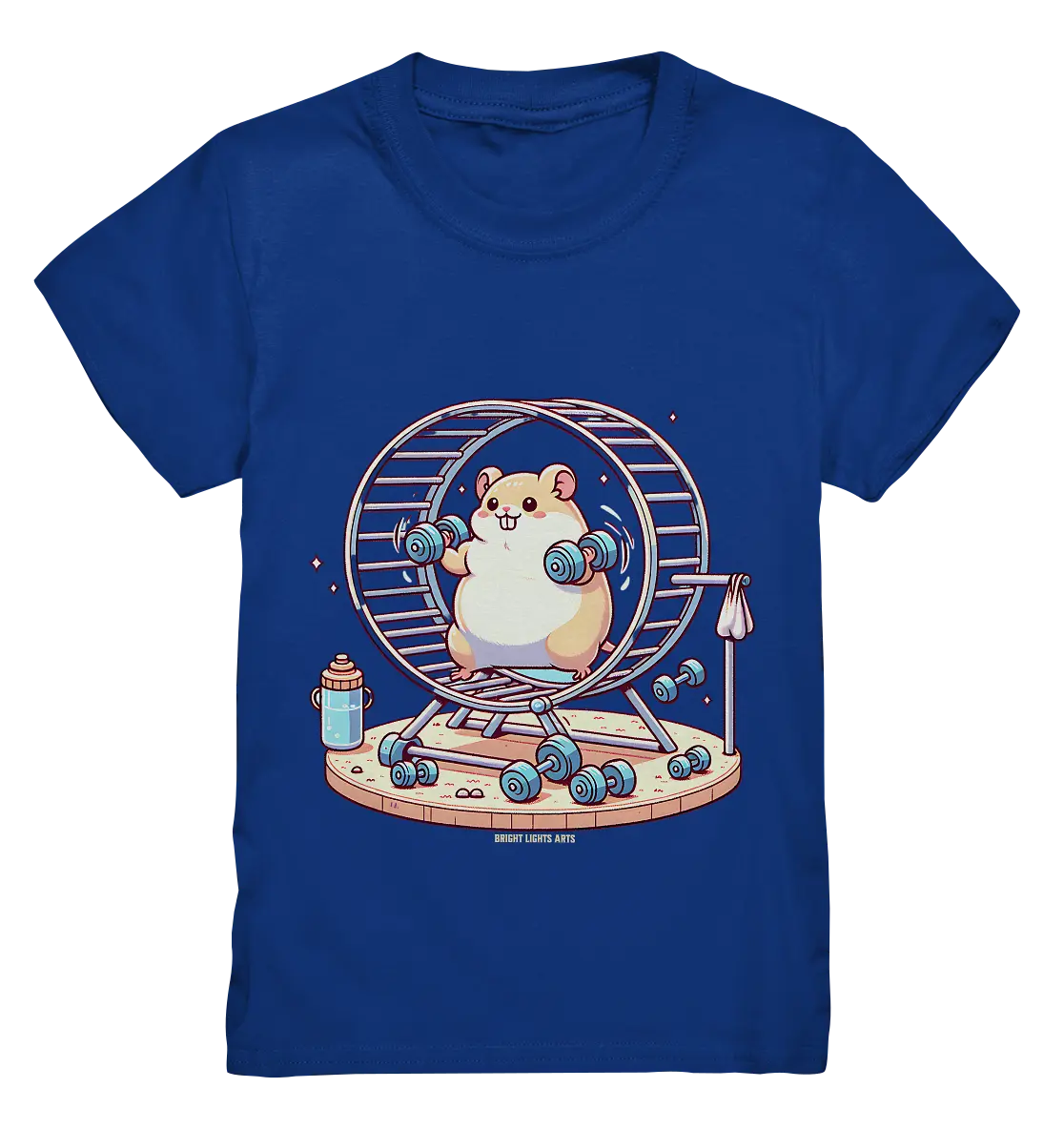 Meerschweinchen im Fitness-Laufrad - Kids Premium Shirt Bright Lights Arts