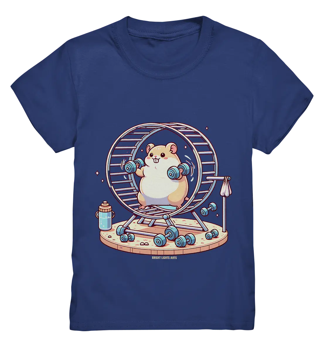 Meerschweinchen im Fitness-Laufrad - Kids Premium Shirt Bright Lights Arts
